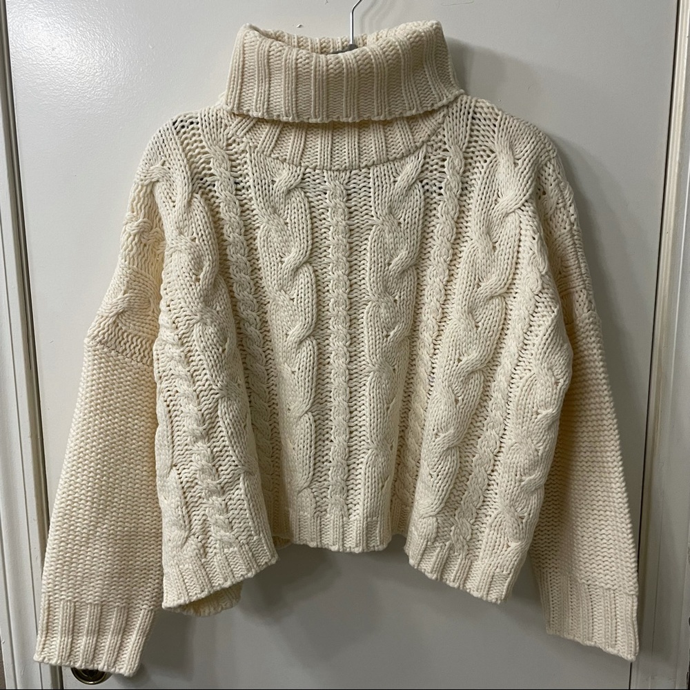 Turtleneck Cable Knit Sweater